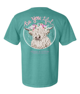 "Be-You-tiful" - Youth Comfort Colors Seafoam