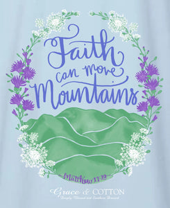 "Faith Moves Mountains" - Comfort Colors Handrangea