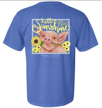 Load image into Gallery viewer, &quot;Hello Sunshine&quot;- Comfort Colors Flo Blue