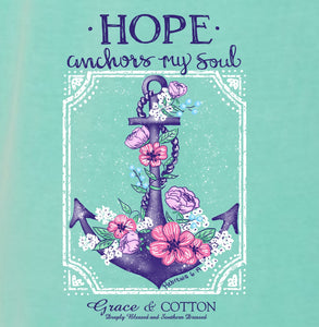 Hope Achors My Soul - Comfort Colors Island Reef