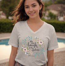 Load image into Gallery viewer, &quot;She Can Laugh at the Days to Come&quot; -VNeck