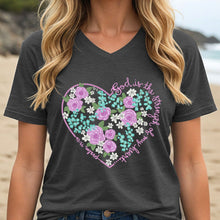 Load image into Gallery viewer, &quot;God is the Strength of My Heart&quot; - VNeck