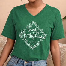 Load image into Gallery viewer, &quot;He is Always Faithful&quot; - VNeck