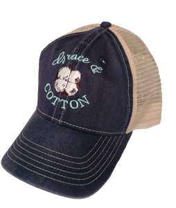 Navy/Ivory Trucker Hat - Grace and Cotton
